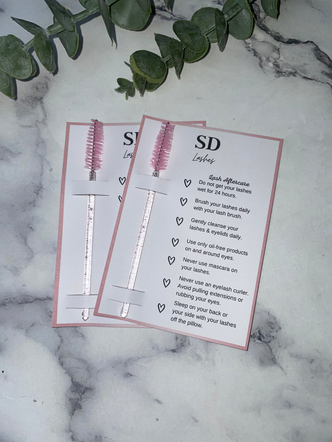 Lash/Brow Aftercare Cards